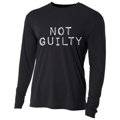 NOT GUILTY Label Vintage Style Attend Favorite Trial Cooling Performance Long Sleeve Crew