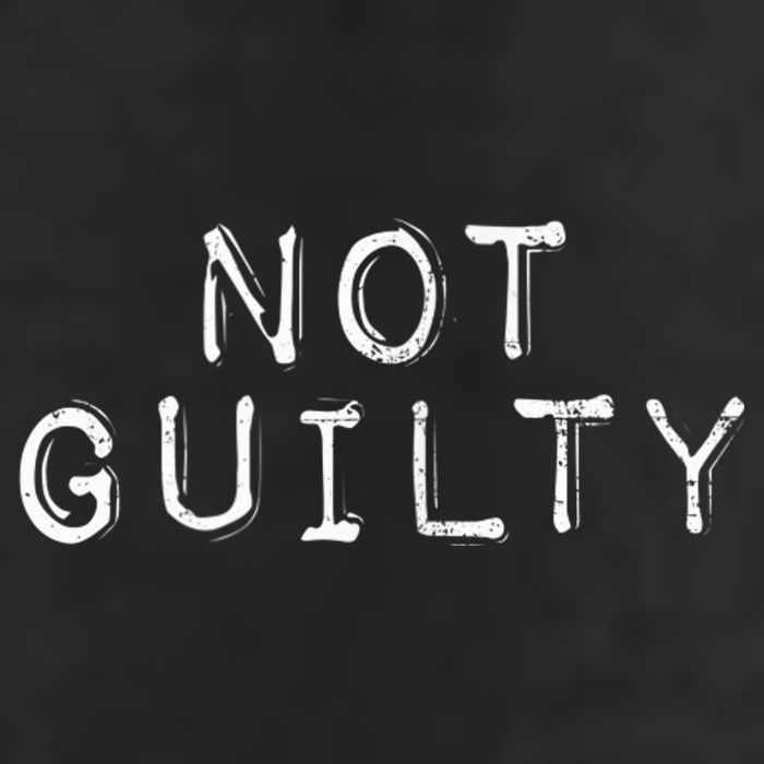 NOT GUILTY Label Vintage Style Attend Favorite Trial Hat