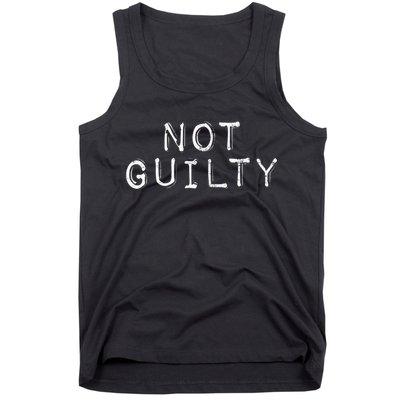 NOT GUILTY Label Vintage Style Attend Favorite Trial Tank Top