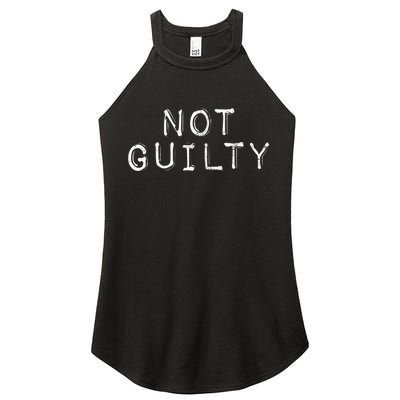 NOT GUILTY Label Vintage Style Attend Favorite Trial Women's Perfect Tri Rocker Tank