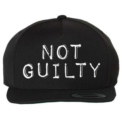 NOT GUILTY Label Vintage Style Attend Favorite Trial Wool Snapback Cap