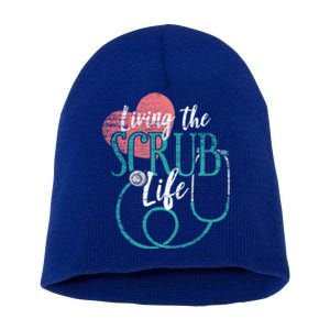 Nurse Gift Living The Scrub Life Stethoscope Gift Meaningful Gift Short Acrylic Beanie