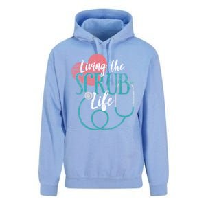 Nurse Gift Living The Scrub Life Stethoscope Gift Meaningful Gift Unisex Surf Hoodie