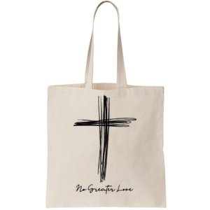 No Greater Love Cross Christian Easter Tote Bag