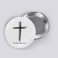 No Greater Love Cross Christian Easter Button