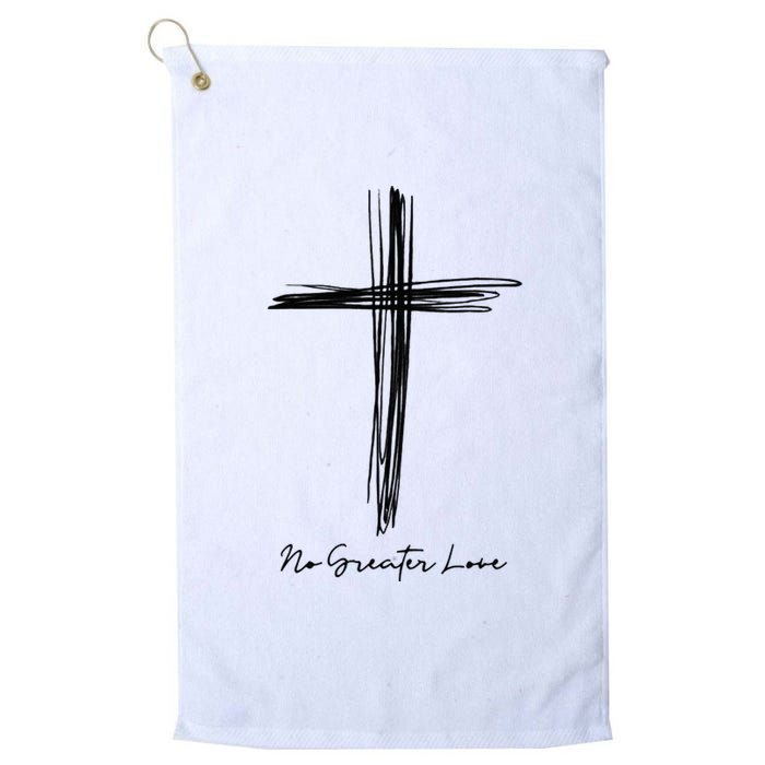 No Greater Love Cross Christian Easter Platinum Collection Golf Towel