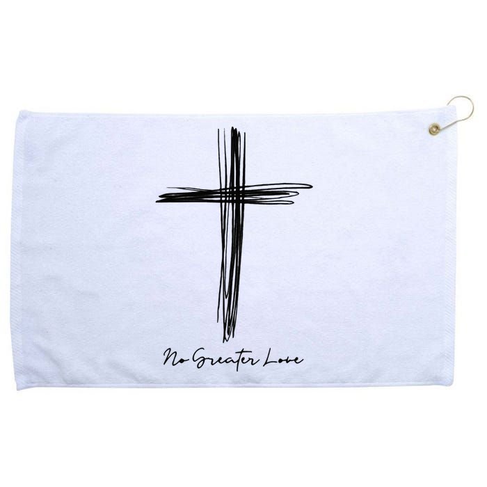 No Greater Love Cross Christian Easter Grommeted Golf Towel