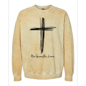 No Greater Love Cross Christian Easter Colorblast Crewneck Sweatshirt