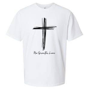 No Greater Love Cross Christian Easter Sueded Cloud Jersey T-Shirt