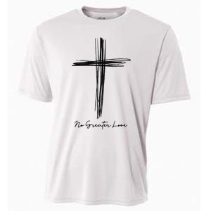 No Greater Love Cross Christian Easter Cooling Performance Crew T-Shirt