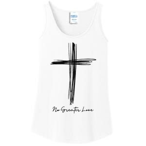 No Greater Love Cross Christian Easter Ladies Essential Tank