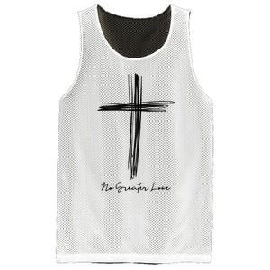 No Greater Love Cross Christian Easter Mesh Reversible Basketball Jersey Tank