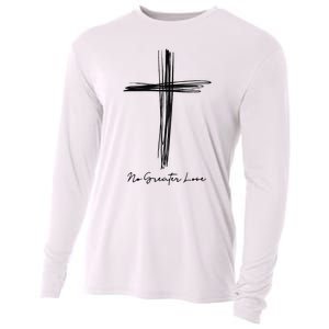 No Greater Love Cross Christian Easter Cooling Performance Long Sleeve Crew