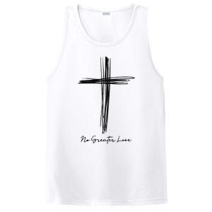 No Greater Love Cross Christian Easter PosiCharge Competitor Tank