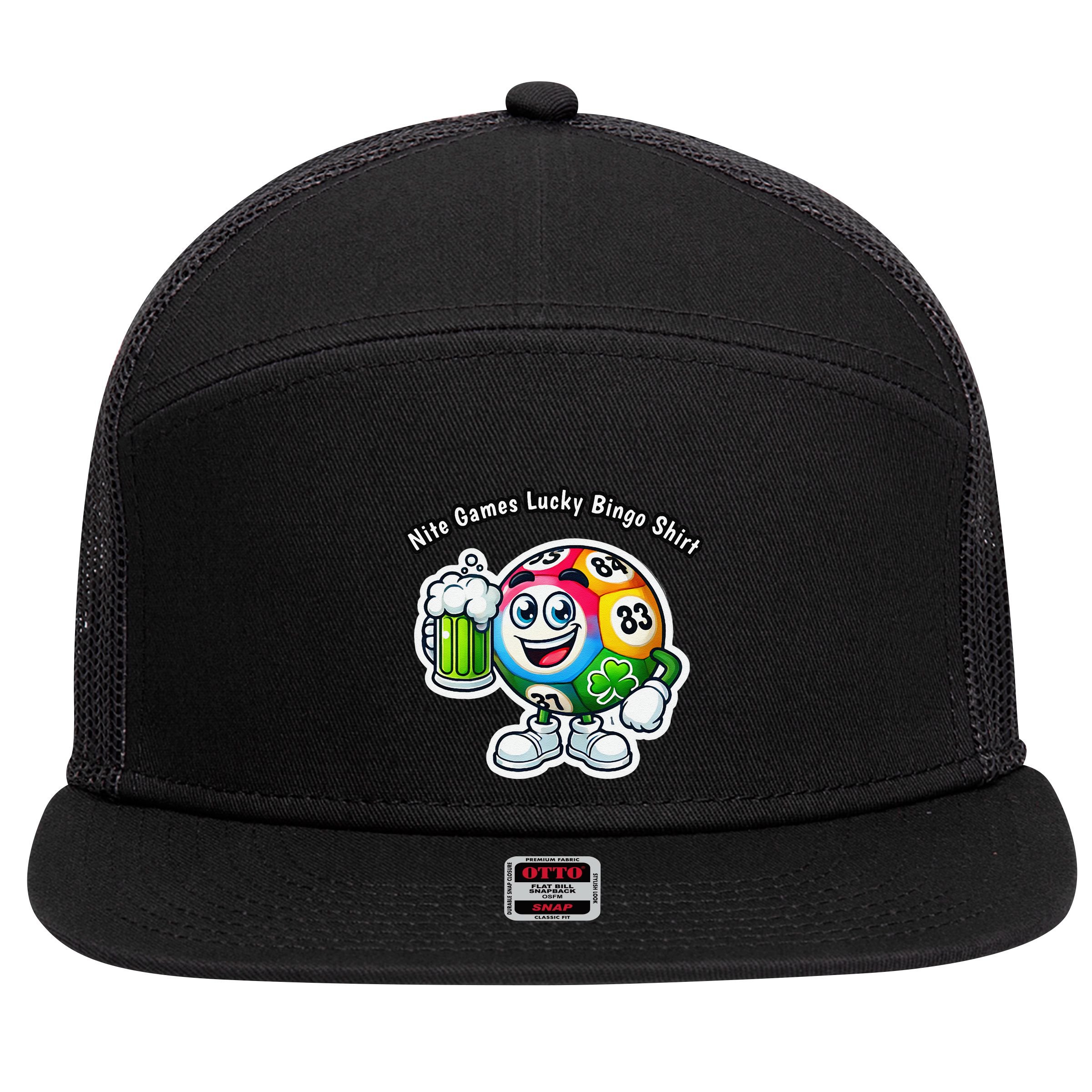 Nite Games Lucky Bingo 7 Panel Mesh Trucker Snapback Hat