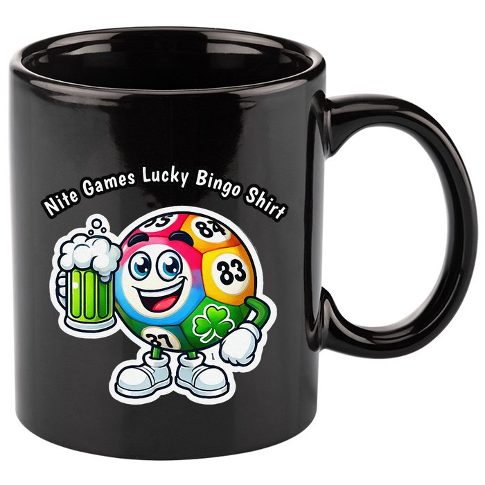 Nite Games Lucky Bingo 11oz C Handle Ceramic Mug