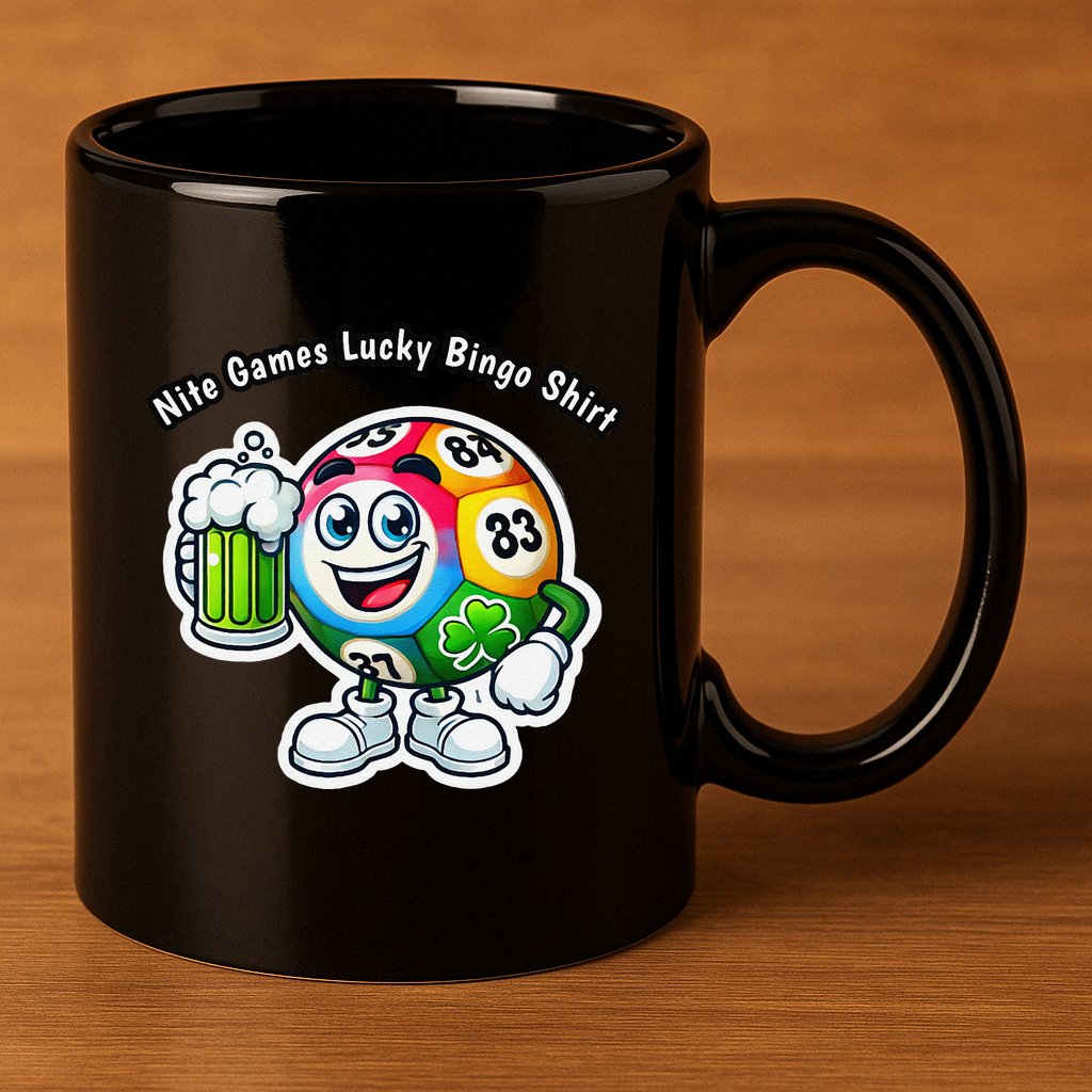 Nite Games Lucky Bingo 11oz C Handle Ceramic Mug