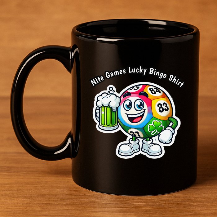 Nite Games Lucky Bingo 11oz C Handle Ceramic Mug