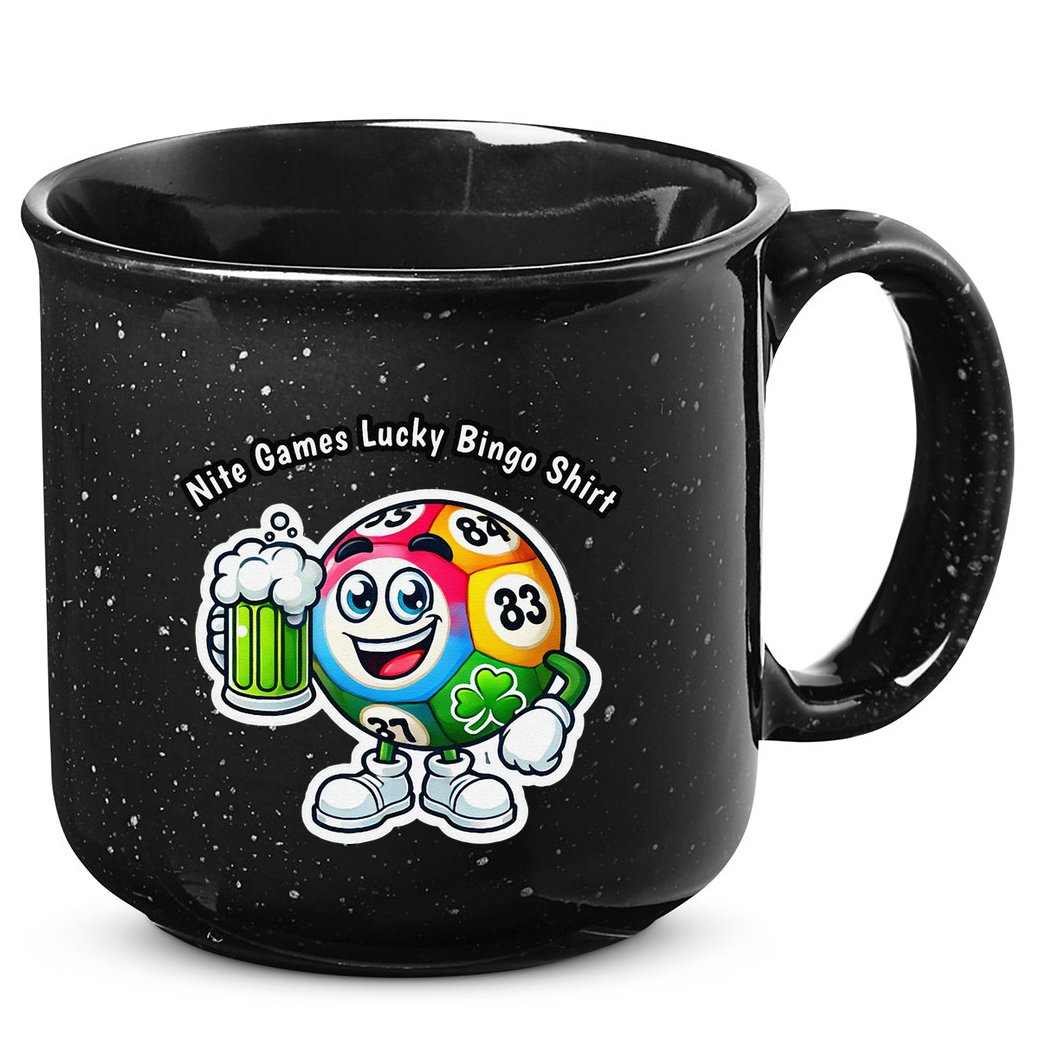 Nite Games Lucky Bingo 15oz Campfire Ceramic Mug