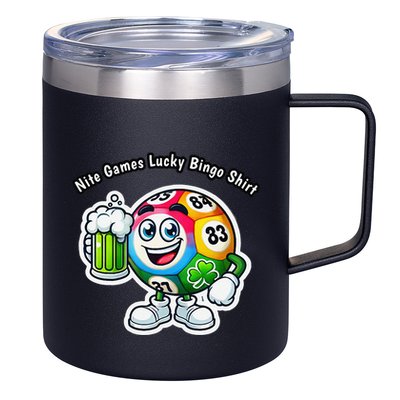 Nite Games Lucky Bingo 12oz Stainless Steel Coffee Mug