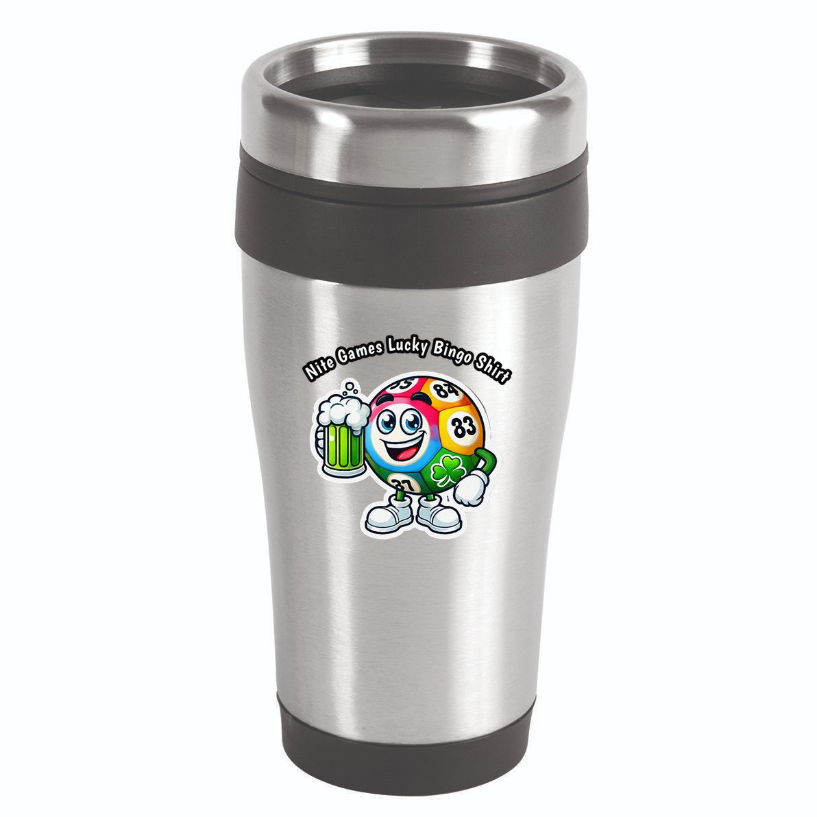 Nite Games Lucky Bingo 16oz Travel Tumbler