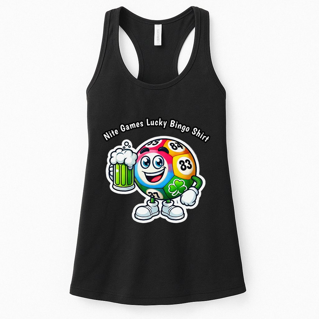 Nite Games Lucky Bingo Womens Tank Top