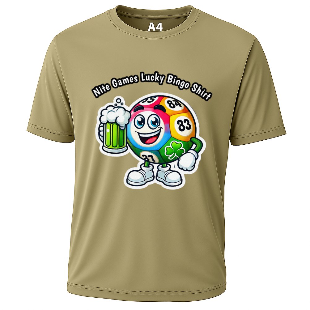 Nite Games Lucky Bingo Cooling Performance Crew T-Shirt