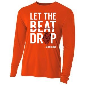 Nurse Gift Let The Beat Drop Adenosine Rn Meaningful Gift Cooling Performance Long Sleeve Crew