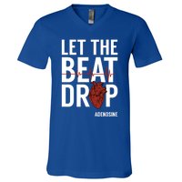 Nurse Gift Let The Beat Drop Adenosine Rn Meaningful Gift V-Neck T-Shirt