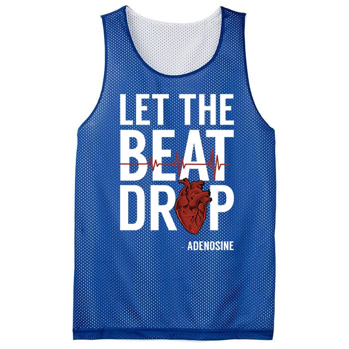 Nurse Gift Let The Beat Drop Adenosine Rn Meaningful Gift Mesh Reversible Basketball Jersey Tank