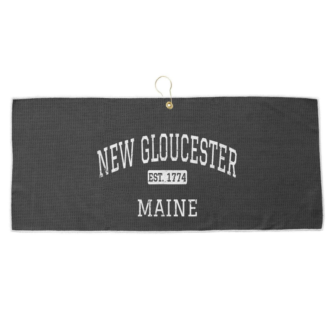New Gloucester Maine Me Large Microfiber Waffle Golf Towel