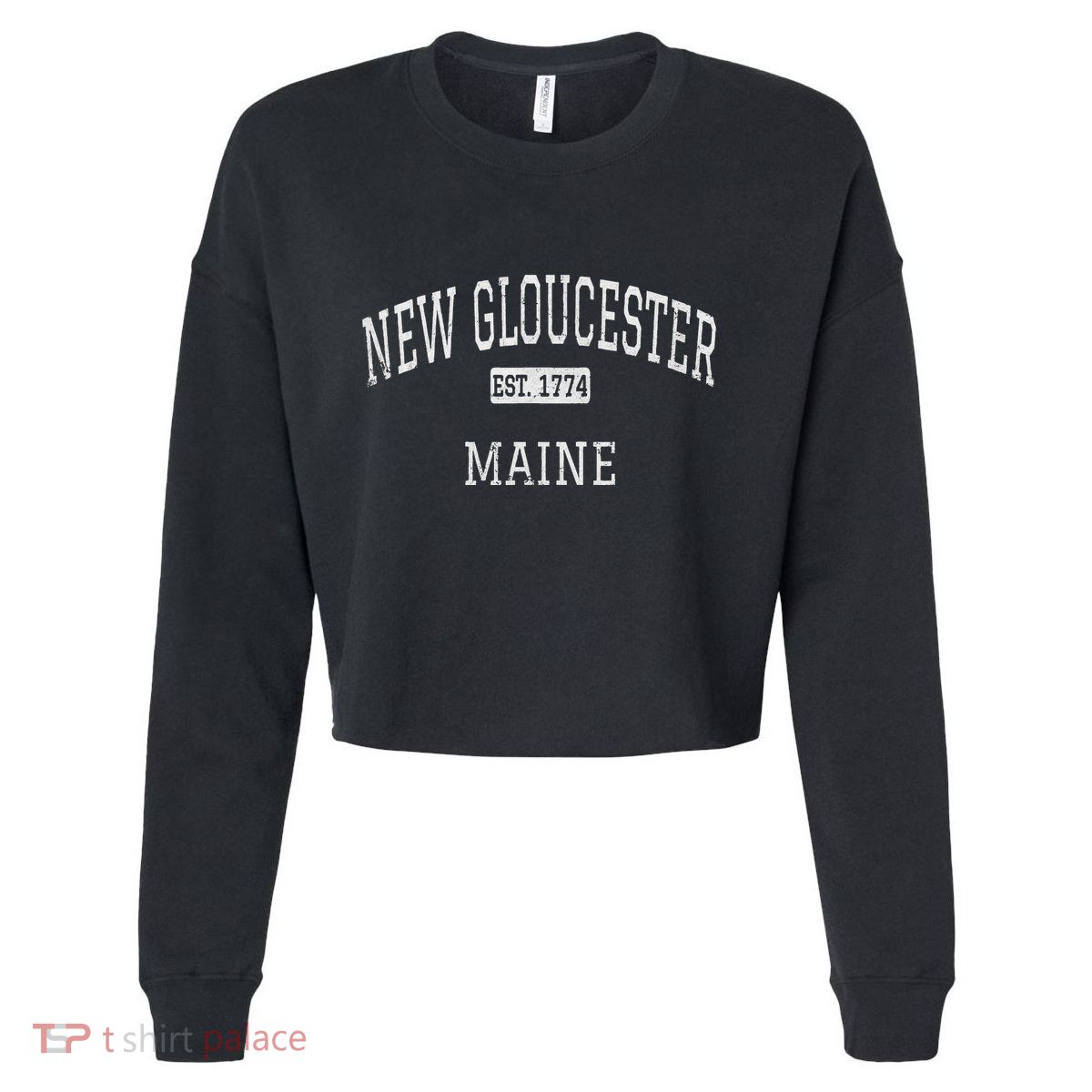 New Gloucester Maine Me Cropped Pullover Crew