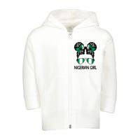 Nigerian Girl Messy Hair Nigeria Pride Patriotic Womens Kids Toddler Zip Fleece Hoodie