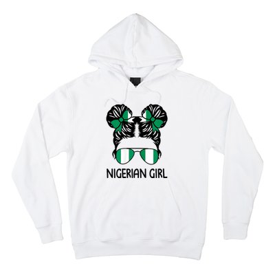 Nigerian Girl Messy Hair Nigeria Pride Patriotic Womens Kids Hoodie