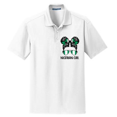 Nigerian Girl Messy Hair Nigeria Pride Patriotic Womens Kids Dry Zone Grid Polo