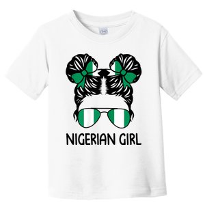 Nigerian Girl Messy Hair Nigeria Pride Patriotic Womens Kids Toddler T-Shirt