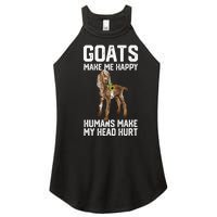 Nubain Goats Make Me Happy Humans Make My Head Hurt Women’s Perfect Tri Rocker Tank