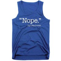 Nope  Gift My Pancreas Funny Meme Diabetes Awareness Gift Tank Top