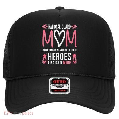 National Guard Mom Army Heroes Gifts Military Family High Crown Mesh Back Trucker Hat