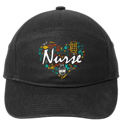 Nurse Gifts Nurse Week Gifts Cute Nurse Heart 7-Panel Snapback Hat