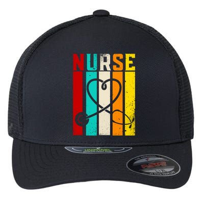 Nurse Gifts Nurse Week Gifts Cute Nurse Vintage Retro Flexfit Unipanel Trucker Cap