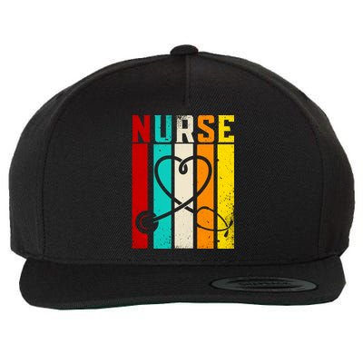 Nurse Gifts Nurse Week Gifts Cute Nurse Vintage Retro Wool Snapback Cap
