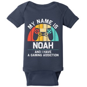 NOAH Gift Name Personalized Funny Gaming Geek Birthday Baby Bodysuit