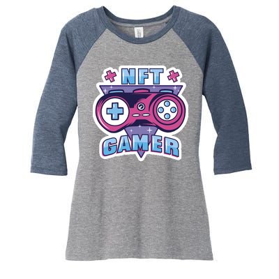 NFT Gamer Women's Tri-Blend 3/4-Sleeve Raglan Shirt