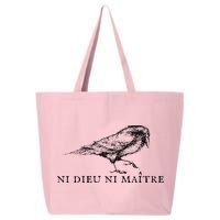 No God No Ni Dieu Ni Maitre Retro Crow Bird 25L Jumbo Tote