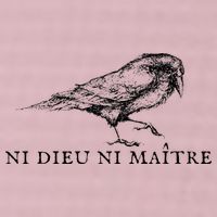 No God No Ni Dieu Ni Maitre Retro Crow Bird 25L Jumbo Tote