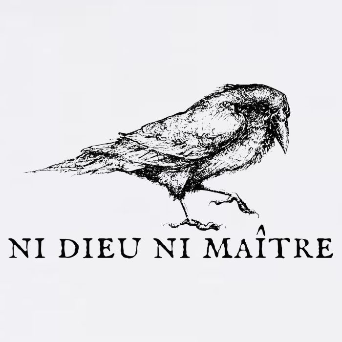 No God No Ni Dieu Ni Maitre Retro Crow Bird Sweatshirt