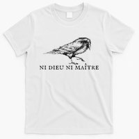 No God No Ni Dieu Ni Maitre Retro Crow Bird T-Shirt