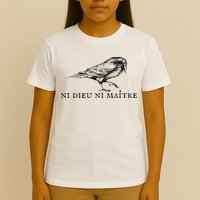No God No Ni Dieu Ni Maitre Retro Crow Bird T-Shirt