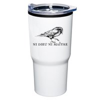 No God No Ni Dieu Ni Maitre Retro Crow Bird Tumbler